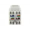 Conector hembra keystone Cat.6 no apantallado LSA Equip, tipo delgado, blanco
