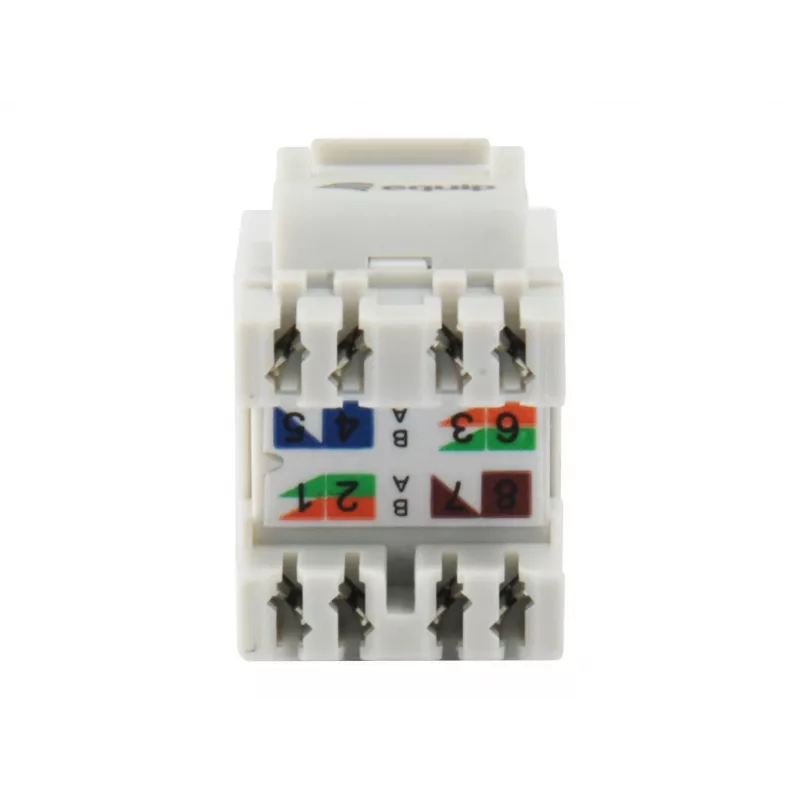 Conector hembra keystone Cat.6 no apantallado LSA Equip, tipo delgado, blanco