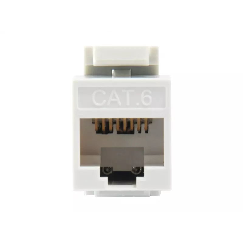 Conector hembra keystone Cat.6 no apantallado LSA Equip, tipo delgado, blanco