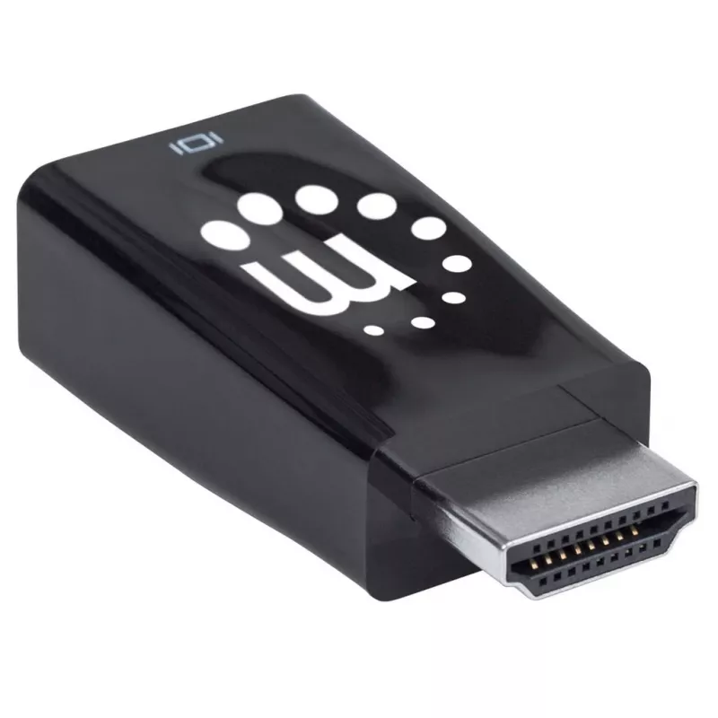 Manhattan 151542 microconversor de HDMI a VGA, negro