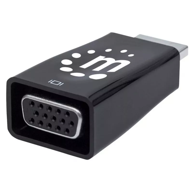Manhattan 151542 microconversor de HDMI a VGA, negro
