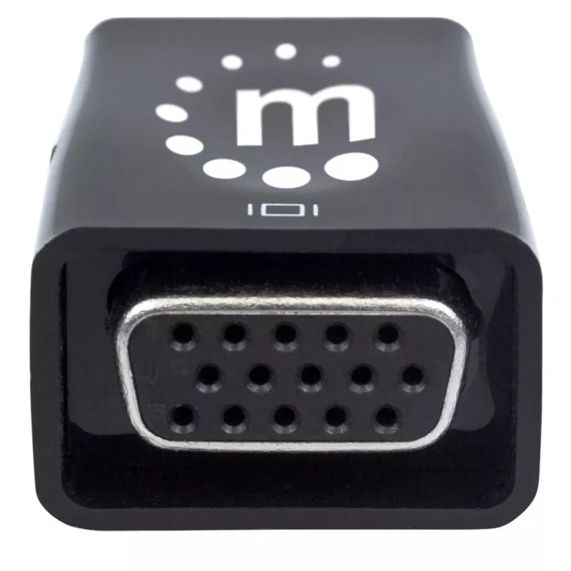 Manhattan 151542 microconversor de HDMI a VGA, negro