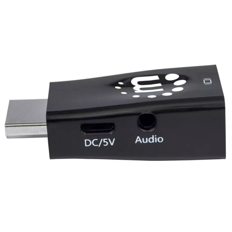 Manhattan 151542 microconversor de HDMI a VGA, negro