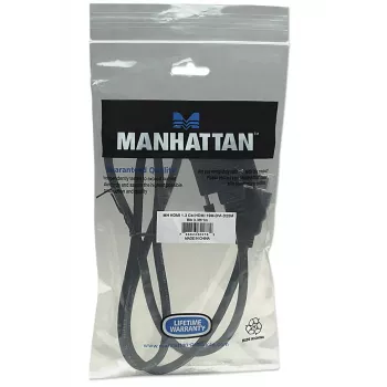Cable Manhattan HDMI a DVI-D 24+1, 1 m, conector macho a conector macho, negro, Dual Link, compatible con DVD-D, garantía de por vida, equivalente a HDDVIMM1M