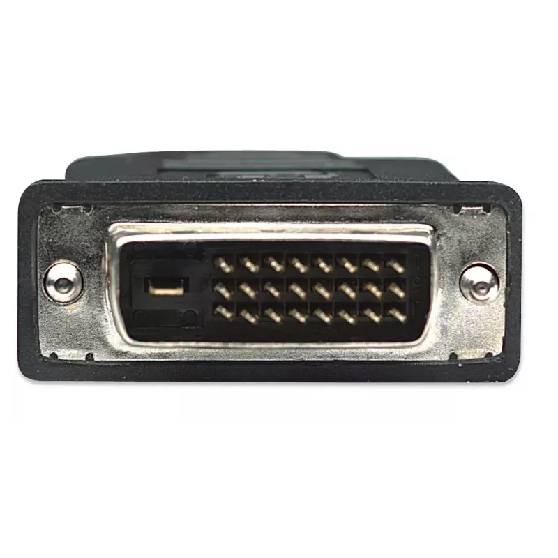Cable Manhattan HDMI a DVI-D 24+1, 1 m, conector macho a conector macho, negro, Dual Link, compatible con DVD-D, garantía de por vida, equivalente a HDDVIMM1M