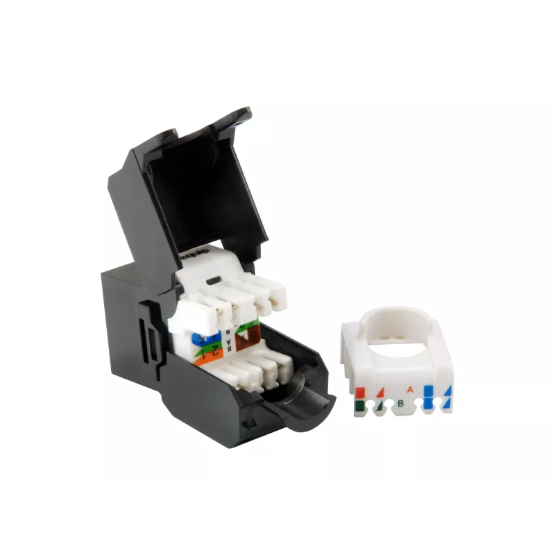 Conector keystone Cat.6A no apantallado sin herramientas Equip, RJ-45, LSA, negro