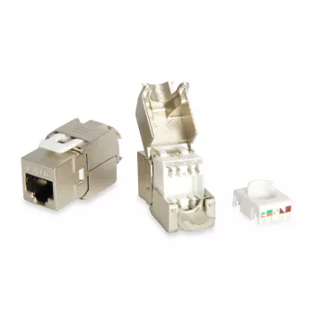 Conector hembra keystone Cat.6 apantallado sin herramientas Equip 767213