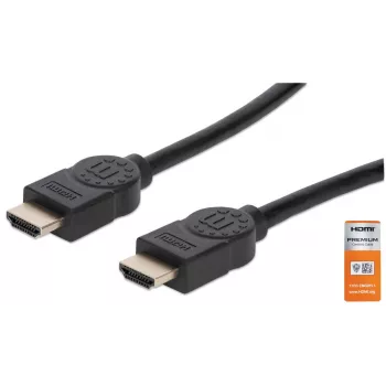 Cable HDMI con Ethernet Manhattan HDMM1MP 1 m conector macho a conector macho negro