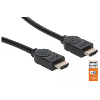 Cable HDMI con Ethernet Manhattan HDMM1MP 1 m conector macho a conector macho negro