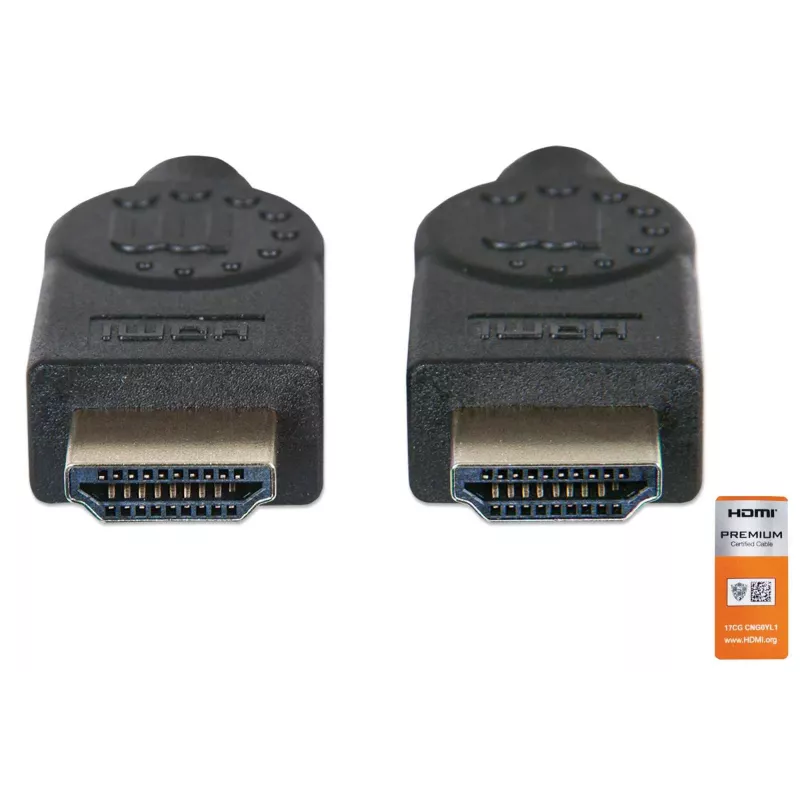 Cable HDMI con Ethernet Manhattan HDMM1MP 1 m conector macho a conector macho negro