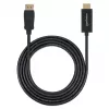 Cable Manhattan DisplayPort 1.1 a HDMI, 1080p@60Hz, 1 m, conector macho a conector macho, DP con bloqueo, negro, no bidireccional, tres años de garantía