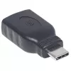 Adaptador Manhattan USB-C a USB-A, conector macho a conector hembra, 5 Gbit/s (USB 3.2 Gen1, también USB 3.0), SuperSpeed USB, negro, garantía de por vida, equivalente a USB31CAADG
