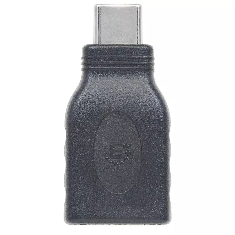 Adaptador Manhattan USB-C a USB-A, conector macho a conector hembra, 5 Gbit/s (USB 3.2 Gen1, también USB 3.0), SuperSpeed USB, negro, garantía de por vida, equivalente a USB31CAADG