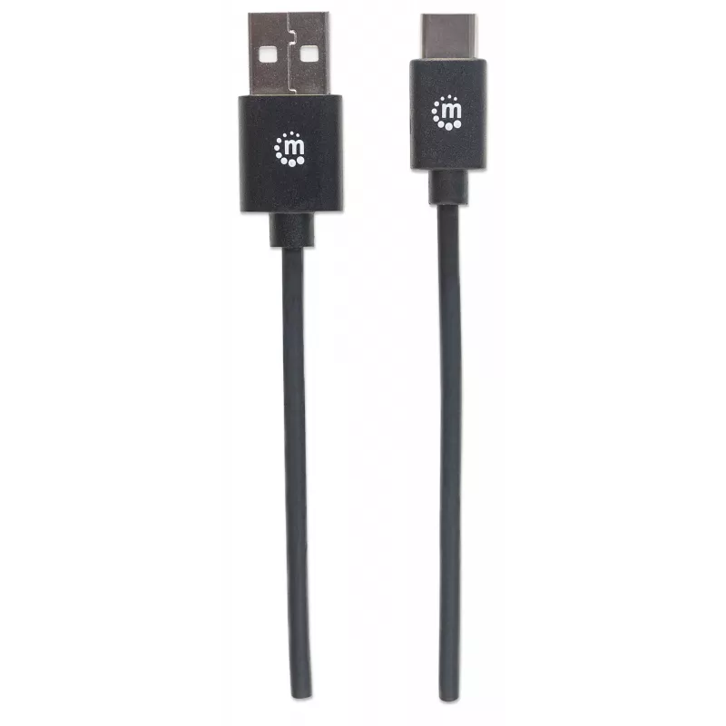 Manhattan 354936 cable de USB-C a USB-A, USB 2.0, 3 m, macho/macho, negro