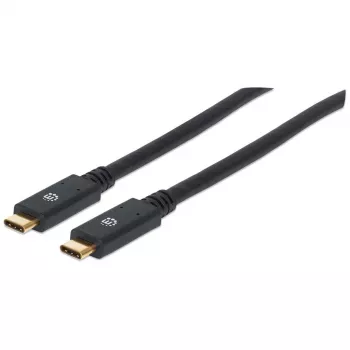 Cable USB-C Manhattan USB315CC2M 2 m conector macho a conector macho negro