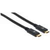Cable USB-C Manhattan USB315CC2M 2 m conector macho a conector macho negro