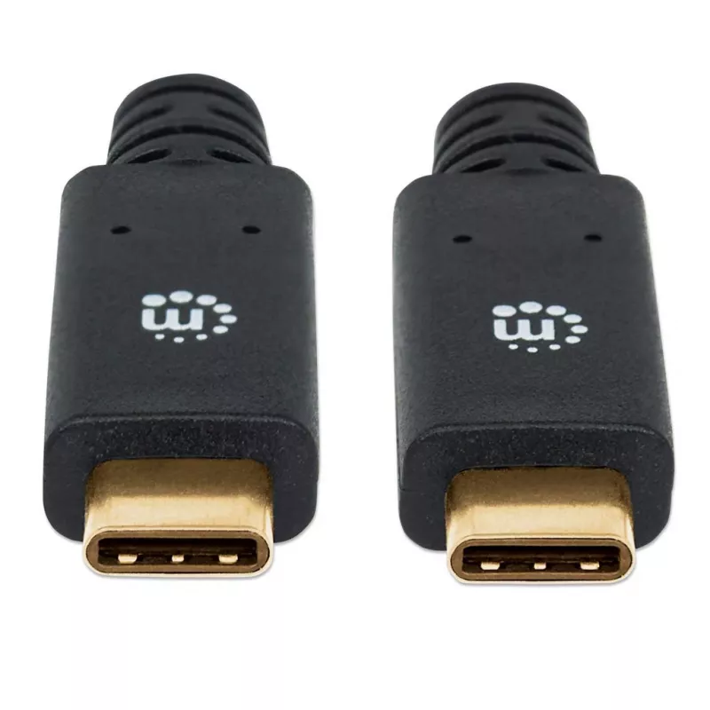 Cable USB-C Manhattan USB315CC2M 2 m conector macho a conector macho negro