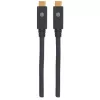 Cable USB-C Manhattan USB315CC2M 2 m conector macho a conector macho negro