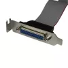 Adaptador de cable de cabecera de puerto paralelo de perfil bajo de 16 pulgadas StarTech.com con placa de ranura – DB25 (H) a IDC26
