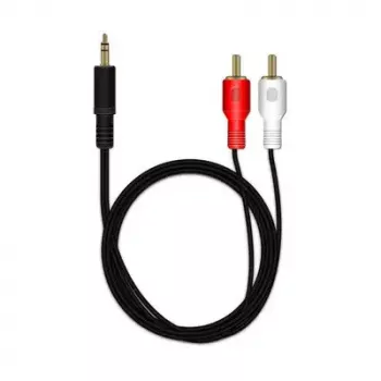 Cable de audio MediaRange MRCS164 1 m 2xRCA 3,5 mm negro