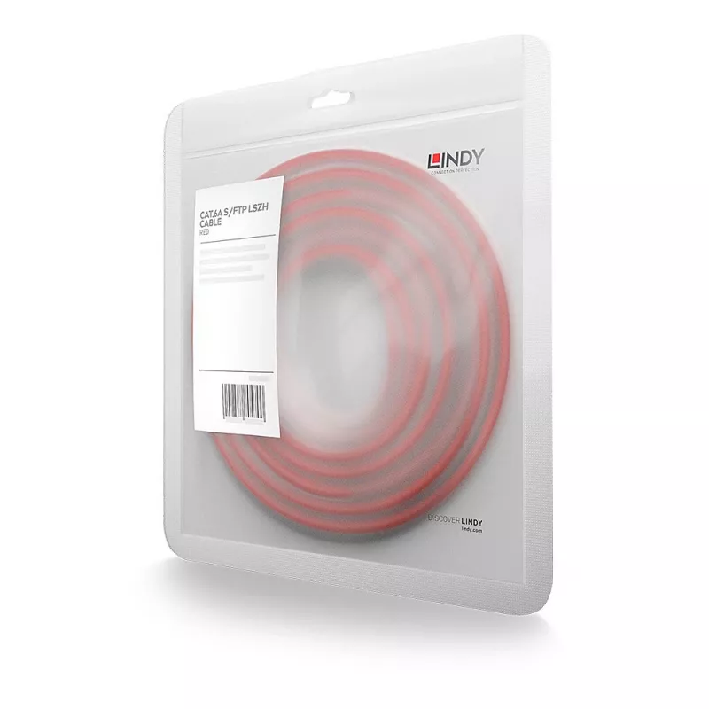 Lindy 47166 Cable de red rojo 5 m Cat6a S/FTP (S-STP)