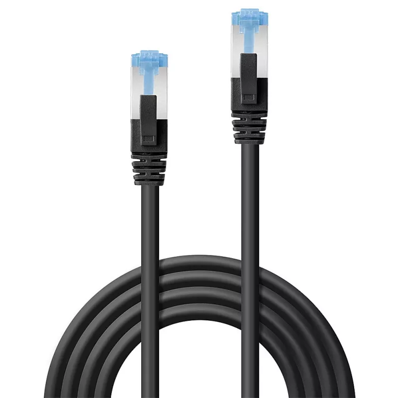 Lindy 47183 Cable de red negro 10 m Cat6a S/FTP (S-STP)