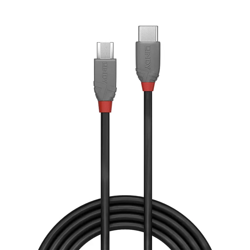 Lindy cable USB 2.0 Type-C a Micro-B de 3 m, Anthra Line