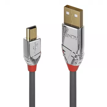 Lindy cable USB 2.0 Type-A a Mini-B de 3 m, Cromo Line