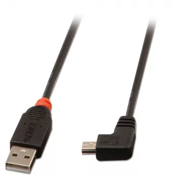 Cable USB Lindy USB2.0 A/Mini-B 90° 0,5 m