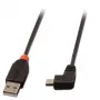 Lindy cable USB 2.0 de 2 m, Type-A a Mini-B, acodado 90°