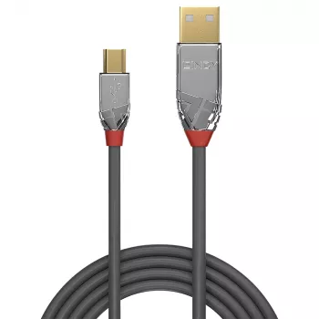 Lindy cable USB 2.0 Type-A a Mini-B de 5 m, Cromo Line