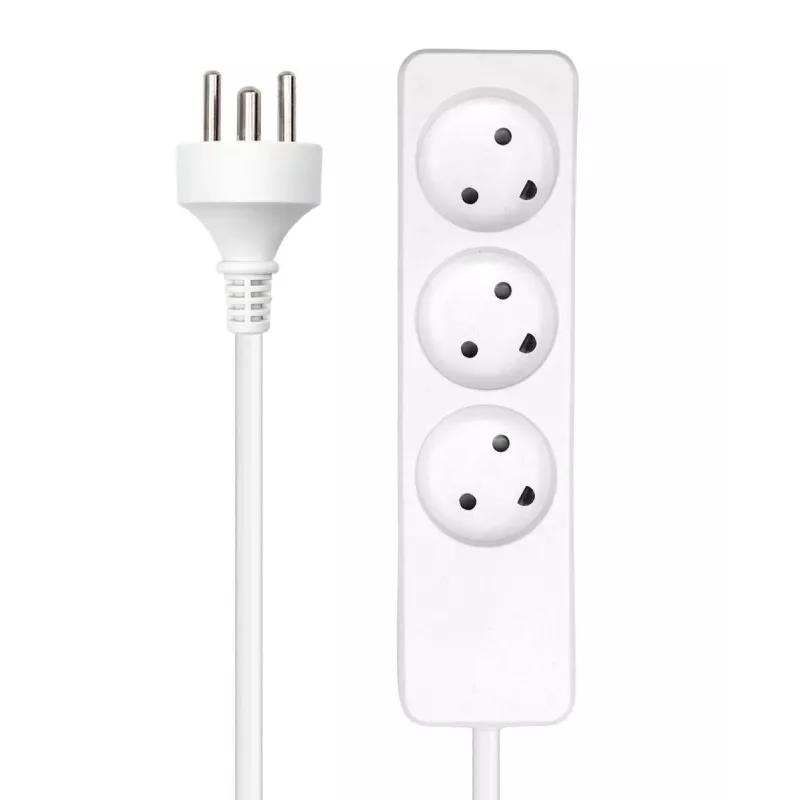Microconnect MC-GRU0350DK alargador de corriente de 5 m 3 tomas AC para interior blanco