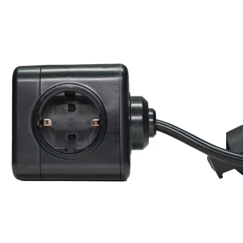 Microconnect GRUCUBE2USB-B3 alargador de corriente de 3 m 3 tomas AC para interior negro