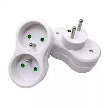 Microconnect Plug EU 1+2FRW adaptador de corriente MicroConnect