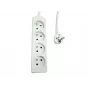 MicroConnect MC-PS040300FRW regleta de 4 tomas, tipo francés E, 3 m, blanca