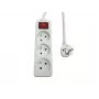 Regleta de enchufes MicroConnect MC-PSOO030150FRW 3 tomas con interruptores individuales de encendido/apagado