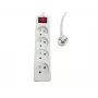 Regleta de enchufes MicroConnect MC-PSOO040500FRW — 4 tomas con interruptores individuales de encendido/apagado