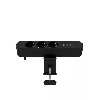 Regleta múltiple de escritorio MicroConnect MC-MDPS-EU3-67W — 3 tomas, 67 W de potencia total