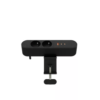 Regleta múltiple de escritorio MicroConnect MC-MDPS-FR2-67W — 2 tomas, 67 W de potencia total