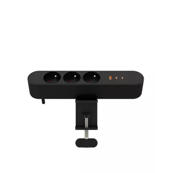 Regleta de enchufes para escritorio MicroConnect MC-MDPS-FR3-67W — 3 tomas, 67 W de potencia total