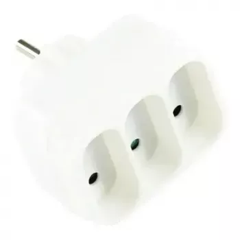 Alargador de corriente LOGON LPS140 — 3 tomas AC, interior, 18 A, blanco
