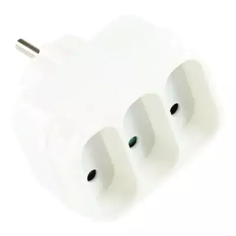 Alargador de corriente LOGON LPS140 — 3 tomas AC, interior, 18 A, blanco