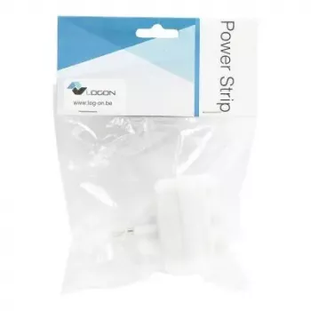 Alargador de corriente LOGON LPS140 — 3 tomas AC, interior, 18 A, blanco