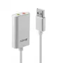 Convertidor de audio Lindy USB Type-A a convertidor de audio, plateado/blanco, 25 g