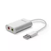Convertidor de audio Lindy USB Type-A a convertidor de audio, plateado/blanco, 25 g