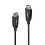 Cable HDMI híbrido de fibra óptica Lindy 40 m 8K60 48 Gbit/s Negro