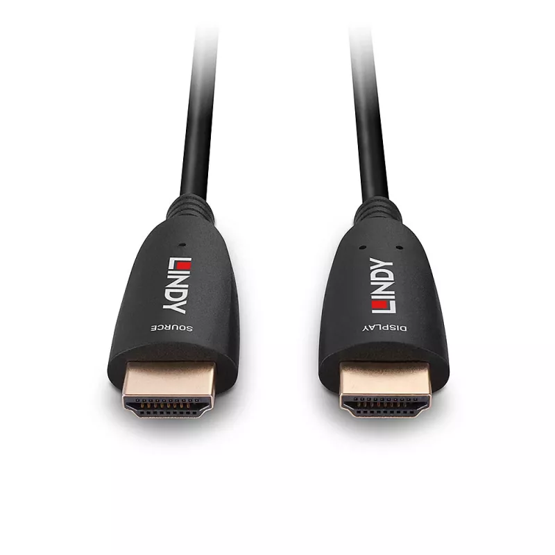 Cable HDMI híbrido de fibra óptica Lindy 40 m 8K60 48 Gbit/s Negro