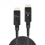 Cable micro-HDMI híbrido de fibra óptica Lindy 70 m 18G con conectores HDMI y DVI desmontables