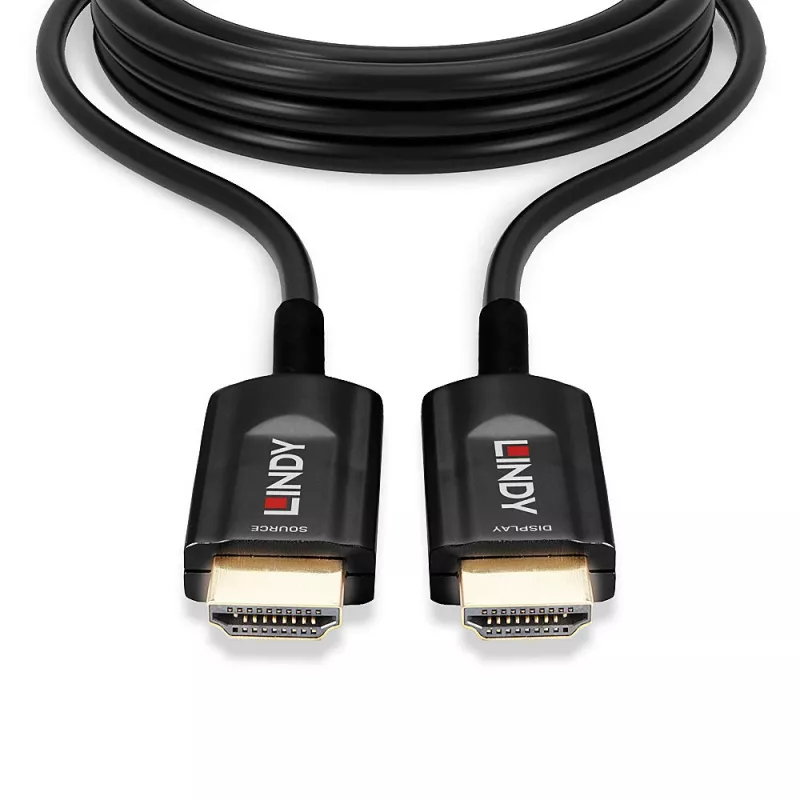 Lindy 38381 cable HDMI Ultra High Speed híbrido de fibra óptica, 15 m, 8K 60 Hz, 4K 120 Hz, negro