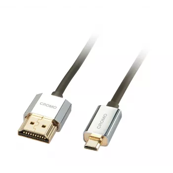 Cable HDMI a micro-HDMI High Speed slim Lindy CROMO 0,5 m con Ethernet